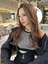 ロンドメリア 天神大名店(Lond Melia) 黒髪カタログ/オリーブグレー/小顔に見せるヘア/クラゲヘアー