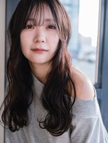 ヘアークラフト(Hair Craft)&nbsp;ロングブラウン×ウェーブパーマ【岡山】コテ巻き風パーマ