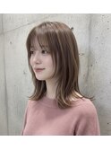 骨格補正レイヤー◇顔まわりの似合わせカットで作る小顔ミディ