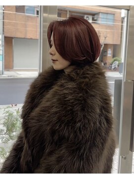 オーセン(Authen.) 海外ボブ  ワインレッド