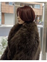 オーセン(Authen.) 海外ボブ ワインレッド