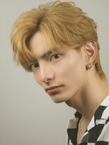 オーシャントーキョー 大阪(OCEAN TOKYO)&nbsp;ハイライトミルクティーベージュツーブロックメンズマッシュ