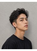 メンズアップバングショート