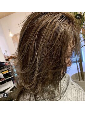 リコモ(Likkle More) グレージュコントラスト担当中嶋【十条美容室LikkleMore】