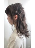 【くるりんぱ】【ハーフアップ】