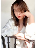 ミンクス 青山店(MINX) くびれレイヤーミディアム #前髪 #ラベンダーカラー #イメチェン