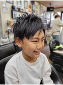 前髪アシンメトリースタイル キッズカット
