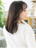 黒髪バレイヤージュ小顔エアストレートa戸田公園20代30代40代