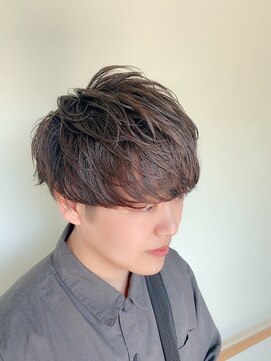 ユッカ 高槻茨木店(YUCCA) 【 YUCCA 】マッシュツーブロックメンズカットグレージュ