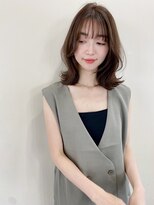 大人ふんわりレイヤーミディアムペールベージュ