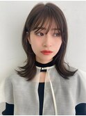今っぽレイヤーミディアムヘア♪ シナモンベージュ