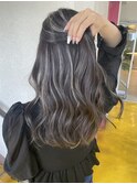 ハイライト_白髪ぼかし_脱白髪染めハイライト＿グレージュ