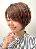 30代40代大人女性/前髪ありショートボブ/ショートヘア/髪質改善