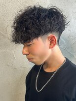 ニアウ 高崎店(Niau) スペインカールメンズパーマ外国人風パーマフェードバーバー眉毛