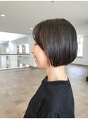 前髪ポイントパーマボブ/ショートカット/ショートヘア/40代
