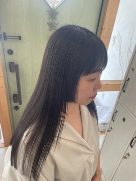 フーガ 新越谷蒲生店(fuuga) ワンレングス×姫カット×前髪インナーカラー