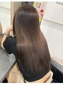 ダークブラウン韓国ブラウンブリーチカラーシールエクステ