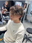 波巻きツイストスパイラルパーマ/フェザーパーマ/眉毛/メンズ 