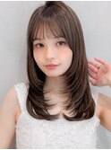 愛され外ハネボブ前髪似合わせカットうる艶髪艶感イメチェン