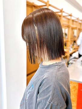 セイドット オモテサンドウ(Say. omotesando) Say.切りっぱなしボブアッシュブラックグレージュカラー表参道