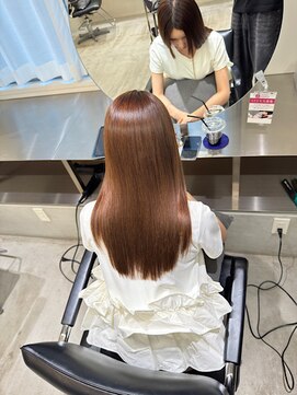 シアン バイ アルテフィーチェ(CYAN by artefice) 髪質改善 スーパーロング ワンレングス レイヤー 韓国風巻き