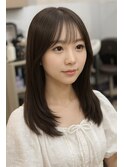 ミディアムヘア/暗めカラー/グランマッシュ/津田沼