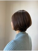 ショートボブ×ナチュラルベージュカラー
