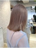 マロンベージュモカベージュレイヤーカットブリーチカラー原宿