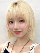 エジョン 三鷹店(Aejon) 三鷹レイヤーカット韓国ダブルカラー顔周り前髪カットボブ