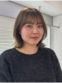 ベージュ ボブ ベージュカラー