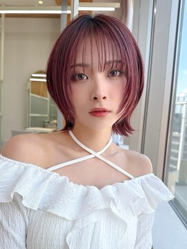 エイミーバイアフロートザガーデン 浦和店(amie by afloat the garden) ローズブラウンで艶髪◎ウルフボブ【浦和】
