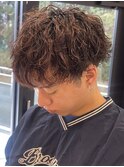三重久居ニュアンスパーマフェザーパーマ緩めセンターパートヘア