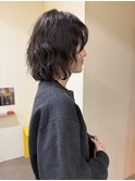 〈浅草 半個室〉波ドライパーマ×オリーブブラウン
