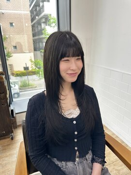 ネオリーブ クーロ(Neolive curro) 前髪顔周り×ハッシュレイヤー横浜/縮毛矯正/酸性ストレート