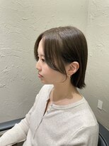 サボン バイ トッカ(savon by tocca)&nbsp;ボブ×前髪なし×サイドバング◎カーキグレージュ
