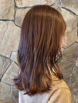 トップヘアーラウンジ 知立(TOP HAIR Lounge)&nbsp;知立ミディアムレイヤーくびれヘアオレンジブラウン20代30代40代