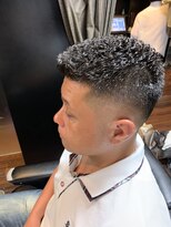 ヒロギンザバーバーショップ 神楽坂店(HIRO GINZA BARBER SHOP)&nbsp;フェード+パーマスタイル