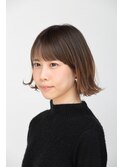 外ハネショートボブにグラデーションカラー風ハイライト