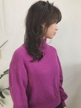 アリウス(ALIUS by posh) 【ALIUS 池袋 小川】ロング×シアーカラーオリーブグレージュ