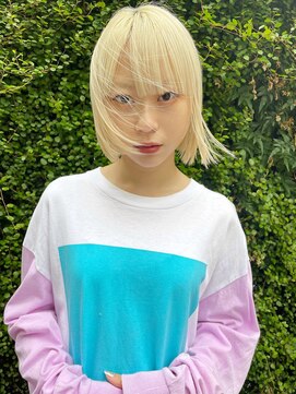 ソイ 下北沢(soi) 【Blond】抜きっぱなしブロンド_ケアブリーチ_ハイトーンボブ