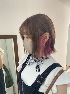 イリ 梅田(ili) インナーピンクボブ
