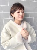 大人可愛いマッシュショートボブ/似合わせカット/30代40代50代