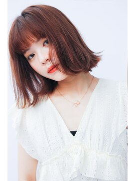 ズッソ アヴェダ 熊本店(ZUSSO AVEDA) 【ぷっつと】オレンジベージュ 大人可愛い外ハネボブ