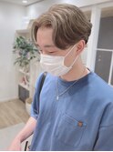 【松戸 岩口】センターパートベージュ系マッシュショート