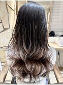 グラデーション ハイライト バレイヤージュ