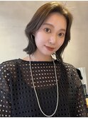 20代/30代/大人かわいい/小顔ひし形/ウルフ/切りっぱなしボブ