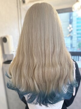 シアン(CYAN) #ミルクティーベージュ#裾カラー#ホワイトミルクティー#髪質改善