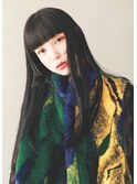 【porto神戸】30代40代/大人女性/グレーベージュ/黒髪/ぱっつん