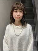 デジタルパーマミストバング艶感ミルクチョコレートうる艶髪