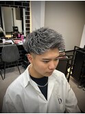 【超カッコいい短髪】ホワイトメッシュジェット